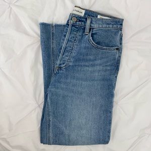 Aritzia Denim Forum Arlo High Rise Straight Jeans